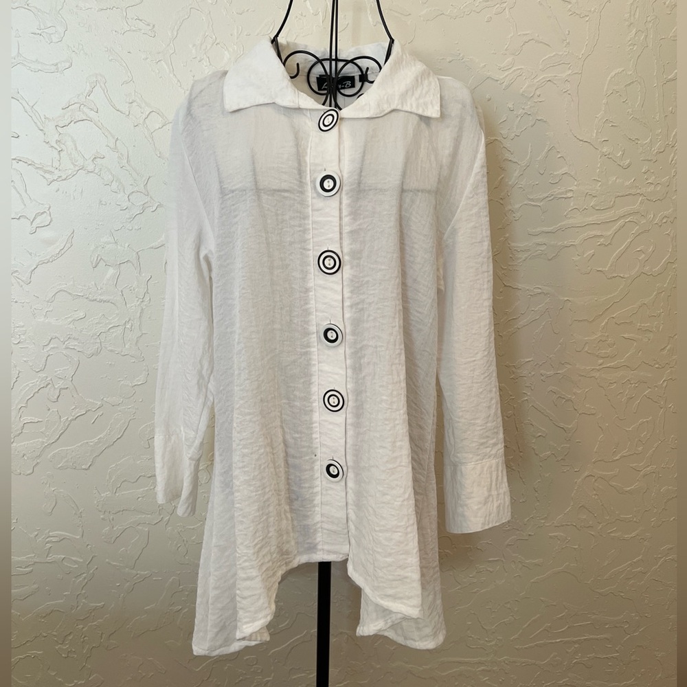 Lulu-B Button Down Tunic 3/4 Sleeves